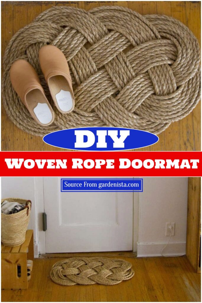 15 DIY Rope Projects For Home Decor DIYsCraftsy   DIY Woven Rope Doormat 683x1024 