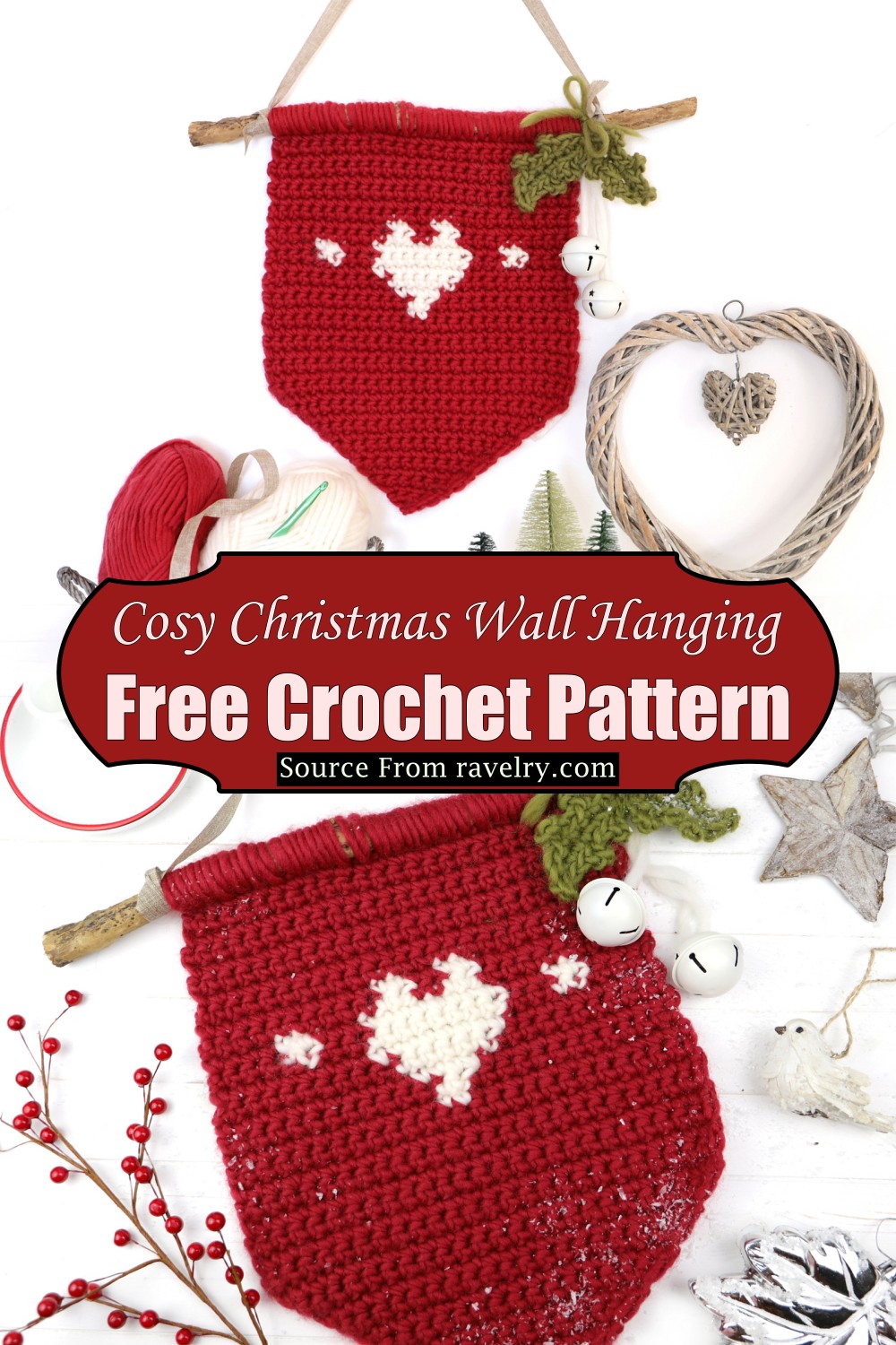 15 Free Crochet Christmas Wall Hanging Patterns DIYsCraftsy