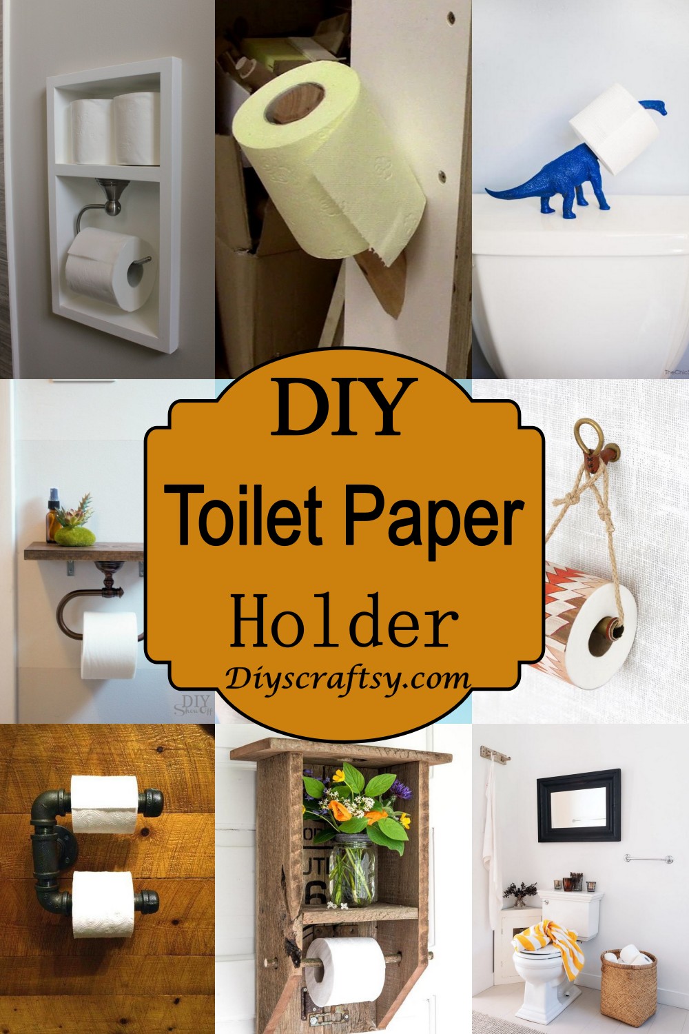 30 DIY Toilet Paper Holder Ideas - DIYsCraftsy