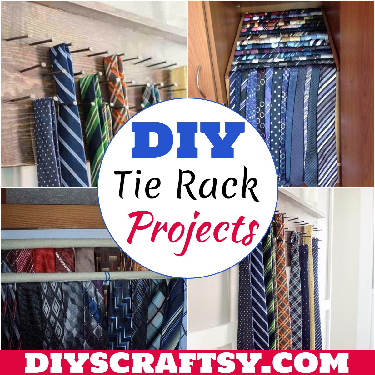 19 DIY Tie Rack Projects - DIYsCraftsy