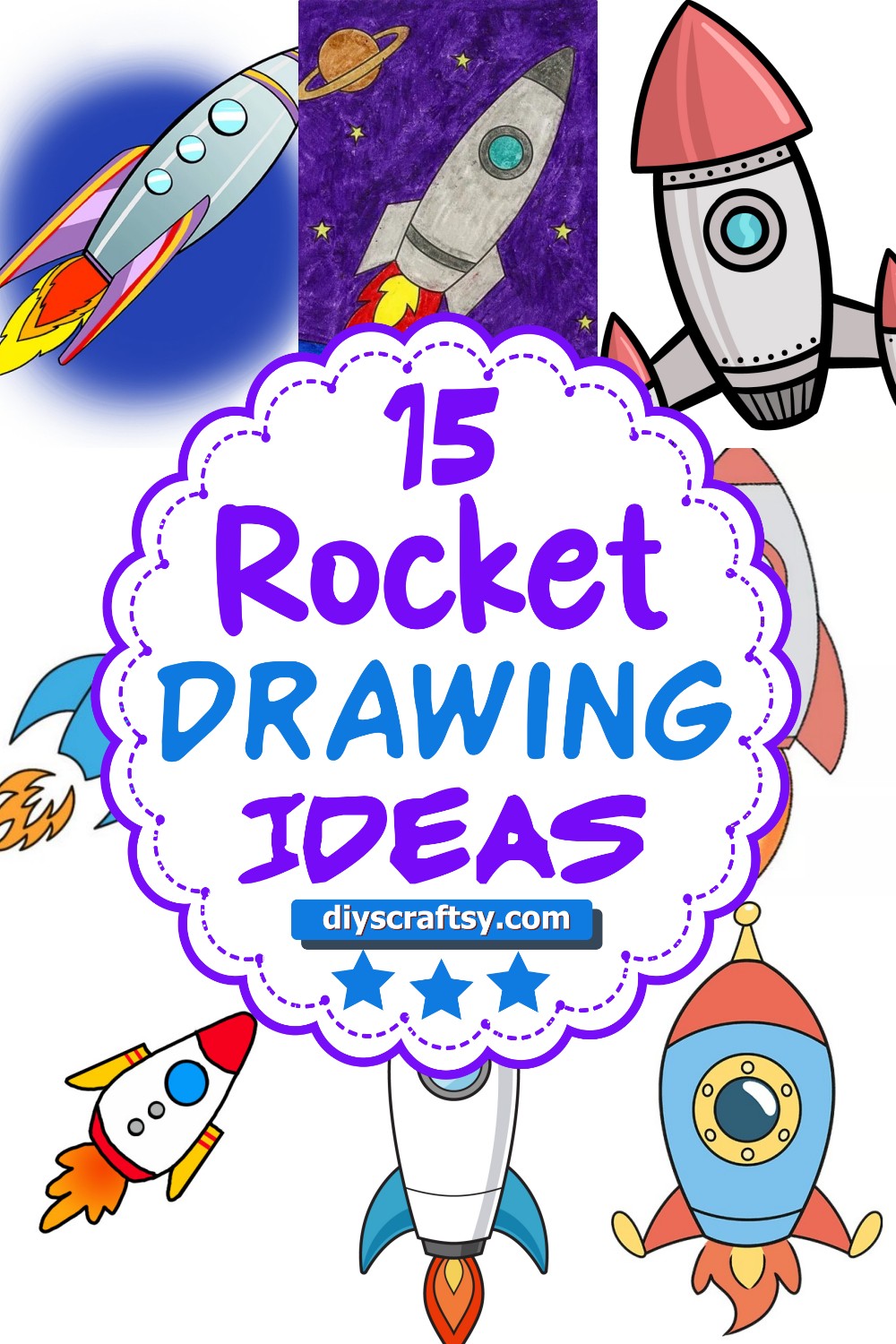 15 Easy Rocket Drawing Ideas - DIYsCraftsy